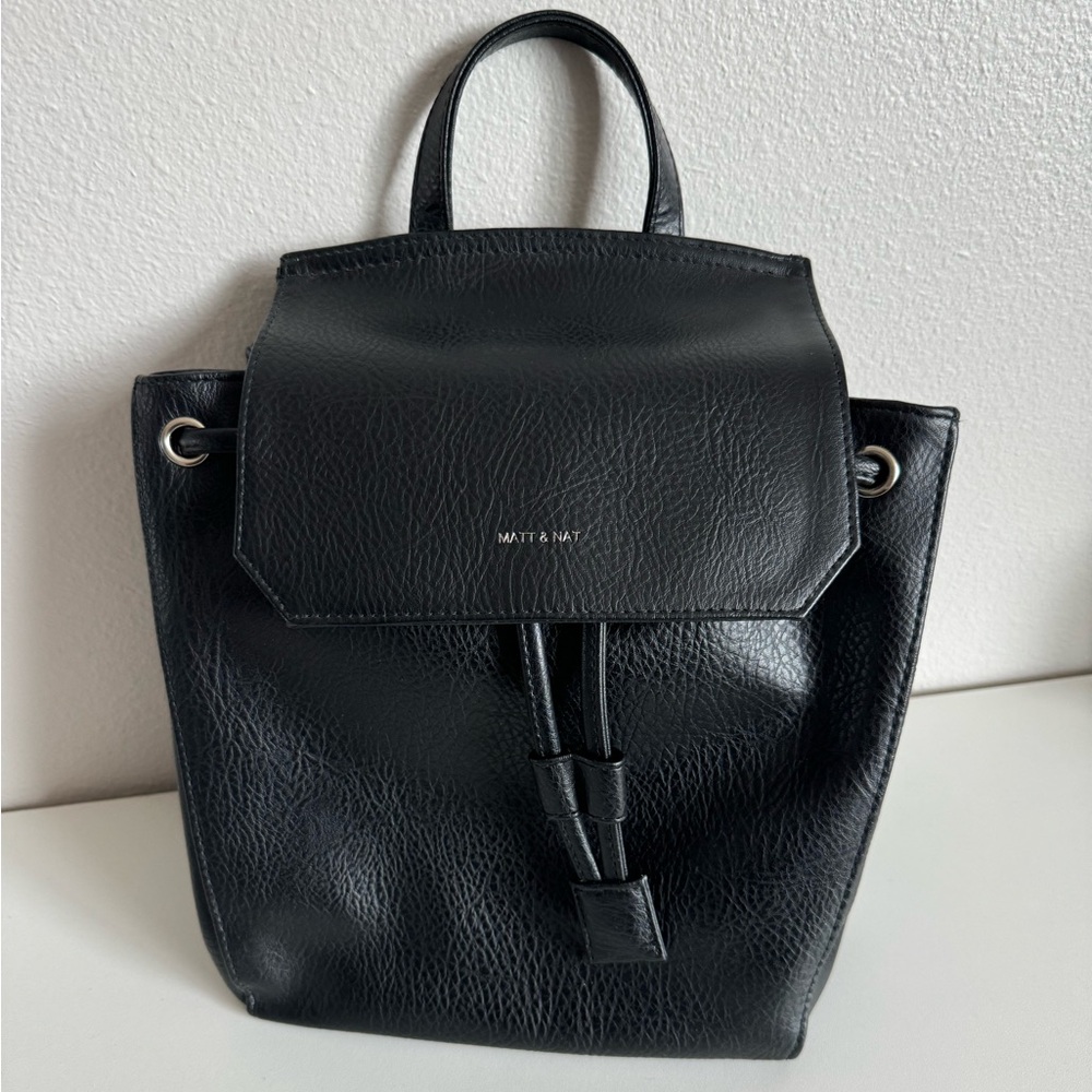 Vegan Leather Mini Backpack - image 1
